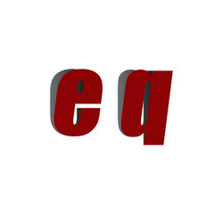 eq logo initial red and shadow