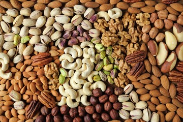 Varieties of nuts.