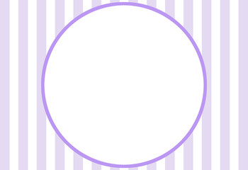 soft-color vintage pastel abstract background with colored vertical stripes (shades of purple color), illustration, copy space for text in white circle