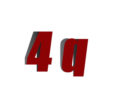 4q logo initial red and shadow