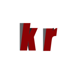 kr logo initial red and shadow