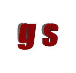 gs logo initial red and shadow