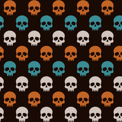 pattern with skulls for halloween