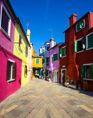 architecture of Burano. Venice, Italy.