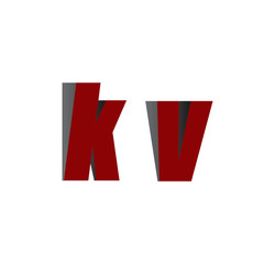 kv logo initial red and shadow