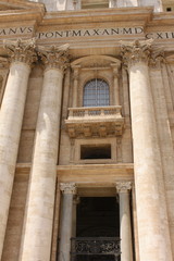 Vatican city. Basilica. Fragments of St. Peter's Square. Italy, Rome.