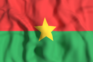 Burkina Faso flag waving