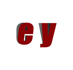 ey logo initial red and shadow