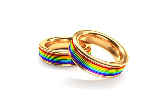 Wedding Rings symbolizing the same sex marriage