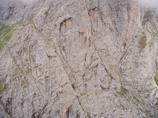 Aerial photo.  Stone Mountain face. Caucasus.
