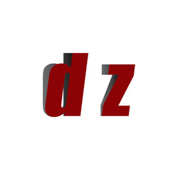 dz logo initial red and shadow