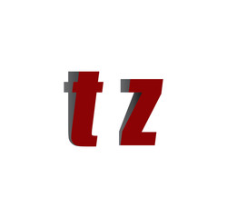 tz logo initial red and shadow