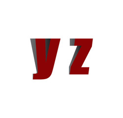 yz logo initial red and shadow