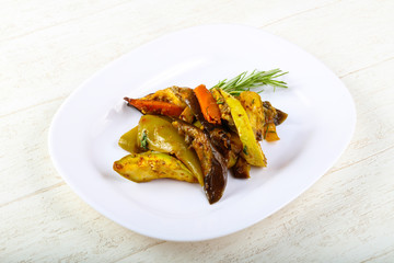 Baked vegetables
