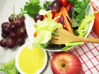 fruit and vegetable salad for healthy 