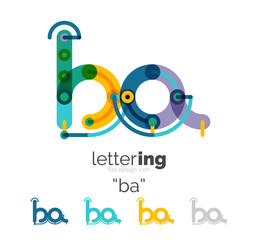 Linear business logo letter