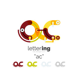 Letter logo line concept