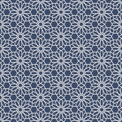 3D White Seamless Pattern  in Arabian style