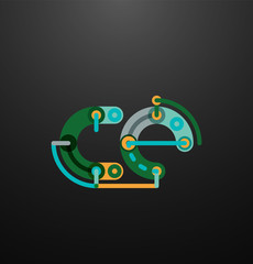 Company branding logo of initial letters