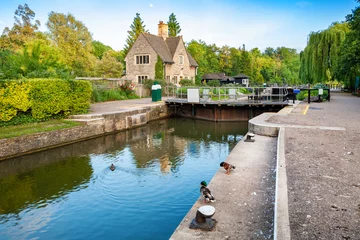 Fototapete Fluss Iffley-Sperre. Oxford, England