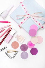 the set of cosmetics. the view from the top