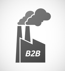 Isolated industrial factory icon with    the text B2B