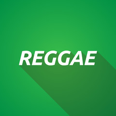 Long shadow illustration of    the text REGGAE