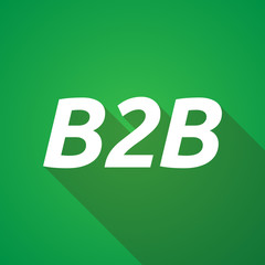 Long shadow illustration of    the text B2B