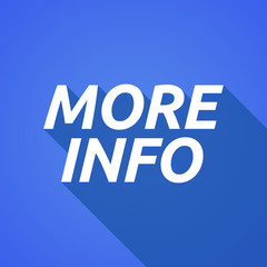 Long shadow illustration of    the text MORE INFO