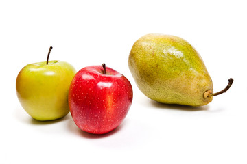 Ripe juicy fruit isolated on white background. With clipping pat