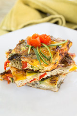 Fried Omelette with various vegetables