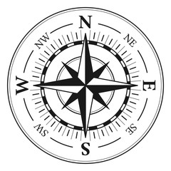 Compass rose vector illustration icon
