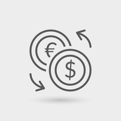 exchange thin line icon