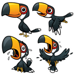Vector illustration of Cartoon Hornbill Character Set © sararoom