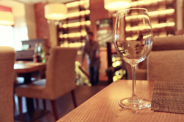 view of the restaurant warm toning