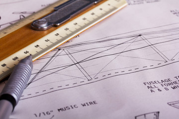 Making a model airplane from balsa wood