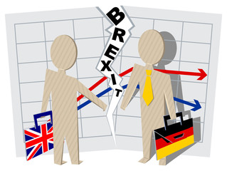 Britain and Germany Brexit. Severance of relations in business