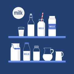Set of milk