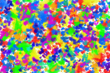 Painted abstract background with lots of flowers. The cloth for textile products and wrappers.