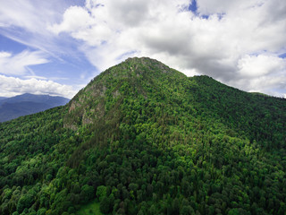 Aerial view of the mountain Chernogor ( Sleeping Circassian ).