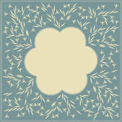 Perfect retro frame with flowers for wedding invitation