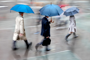 Fototapeta na wymiar rainy day motion blur