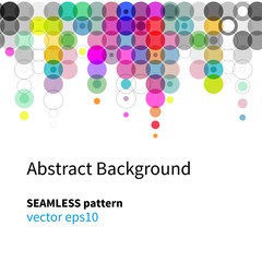 Circles seamless background, bright colors vector