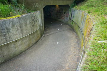 bicycle tunnel road view