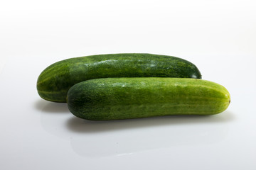 Cucumber isolated on white background (with path)
