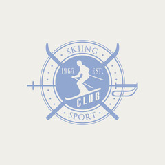 Skiing Club Emblem Design