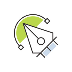 Green pen tool  icon design