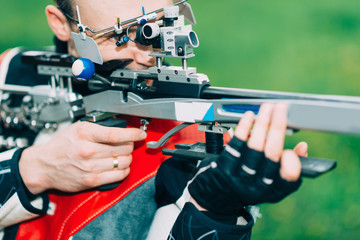 Sport shooting training - free rifle