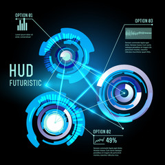 Futuristic interface, HUD,  imfographics ,vector 