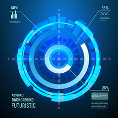 Futuristic interface, HUD,  imfographics ,vector 